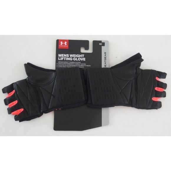 Under Armour 1356688 001 Men's Sz M Black UA HeatGear Weight Lifting Gloves - Picture 4 of 6